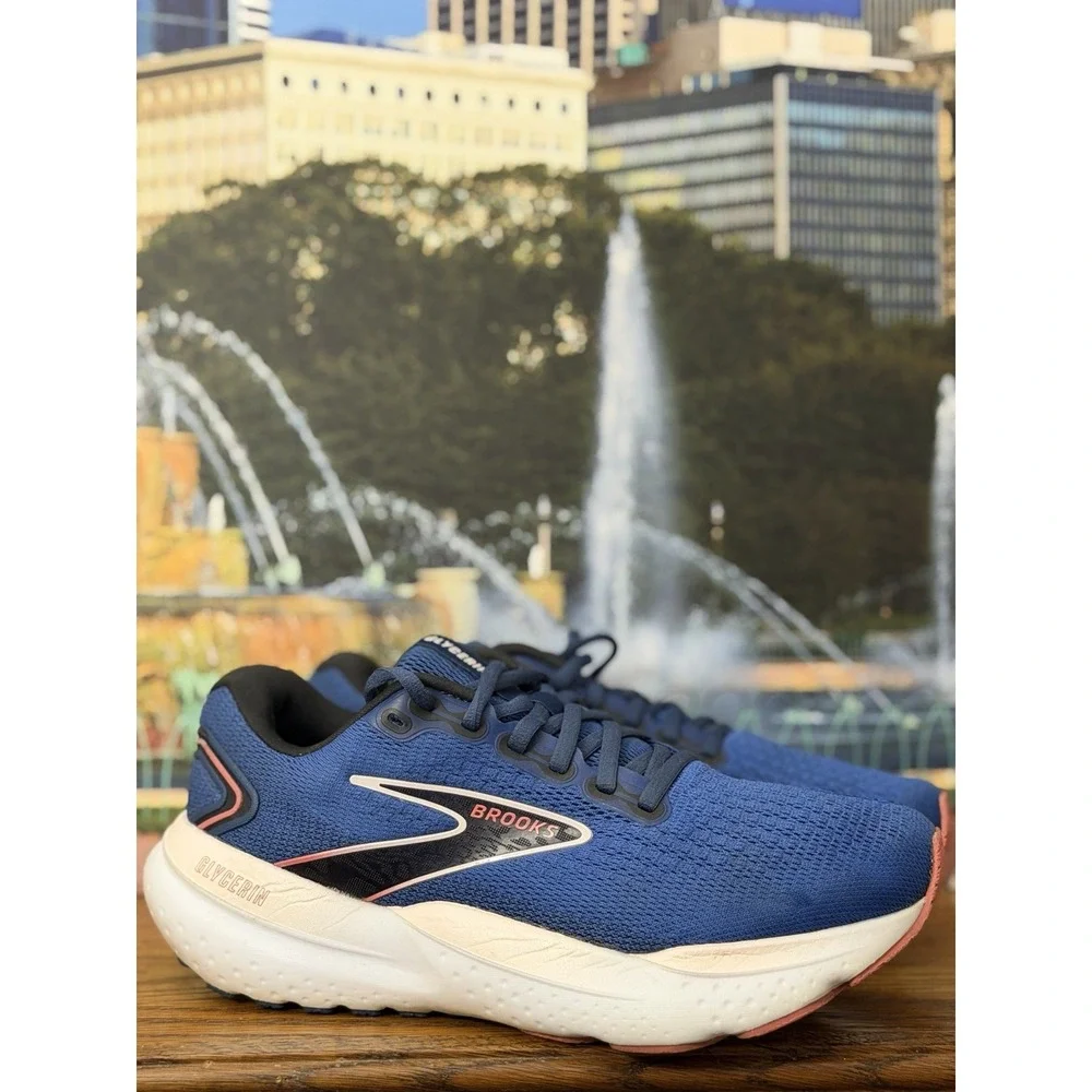 Brooks Glycerin 21 Women's Size 8.5 D Shoes Blue Running Sneaker White Sole